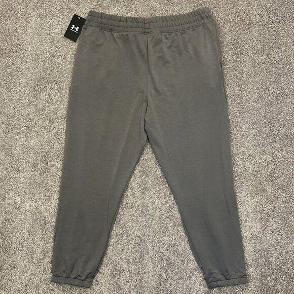 Under Armour Women's Rival Terry Jogger Size XL Gray Pockets Drawstring NWT $60 - Picture 5 of 14